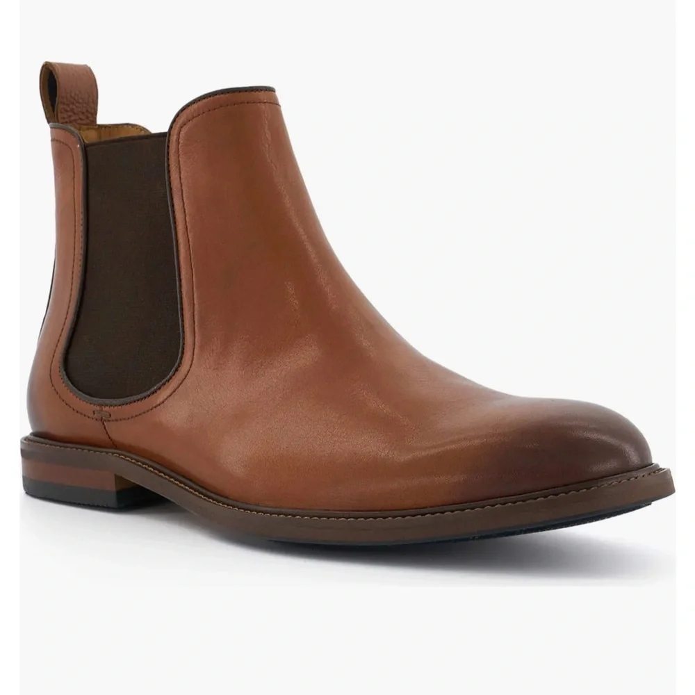 NORDSTROM cognac leather boot men’s